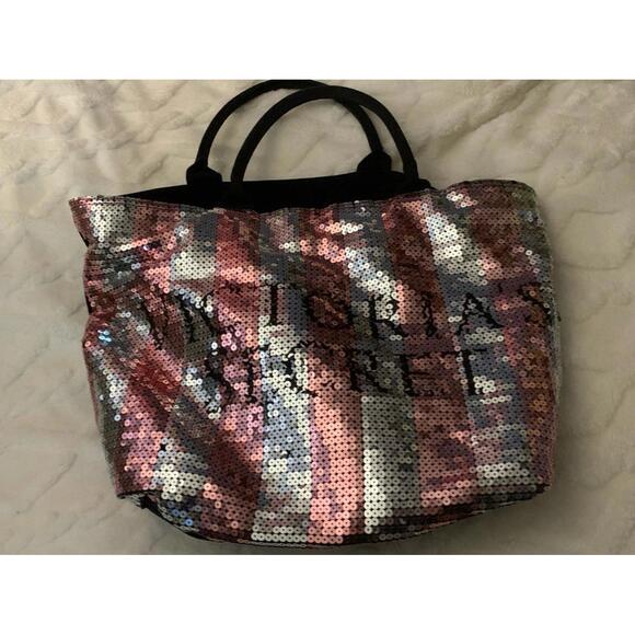 Victoria Secret Bling Sequined Tote Bag - Picture 1 of 3